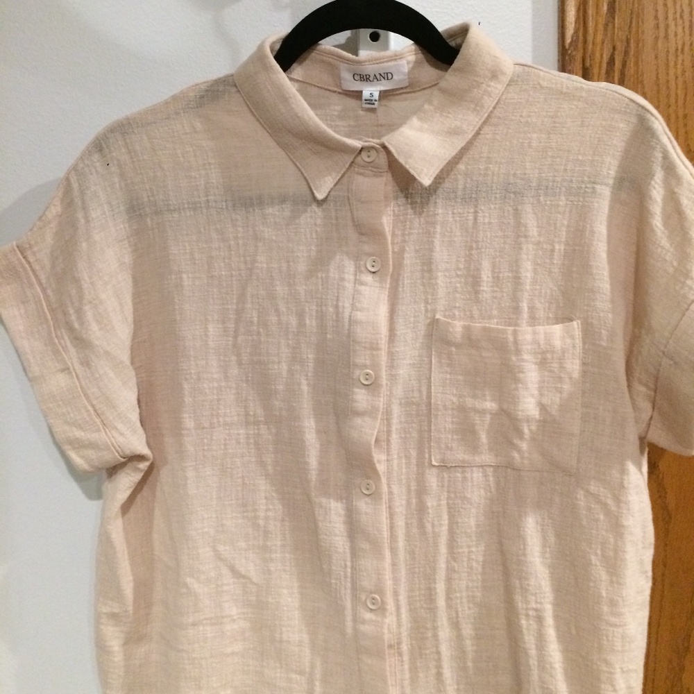 CBRAND 100% cotton casual button shirt, size S, new with tag